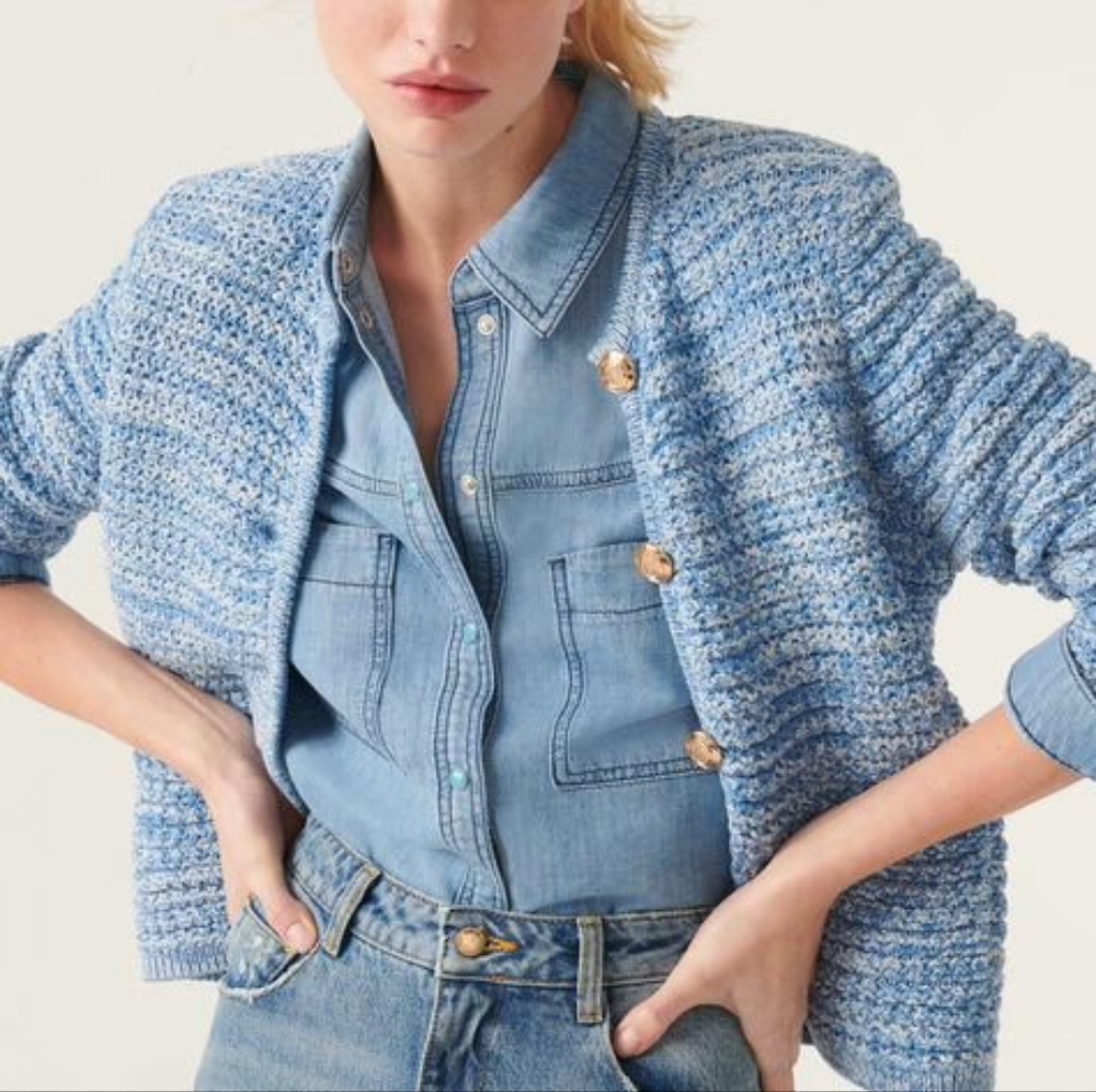 Bash Guspa Cardigan Blue Size S